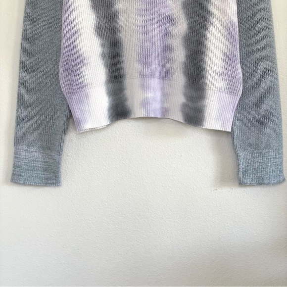NEW Rails Karis Cotton Cashmere Rib Knit Pullover Sweater Aqua Tie Dye Small - Picture 11 of 16